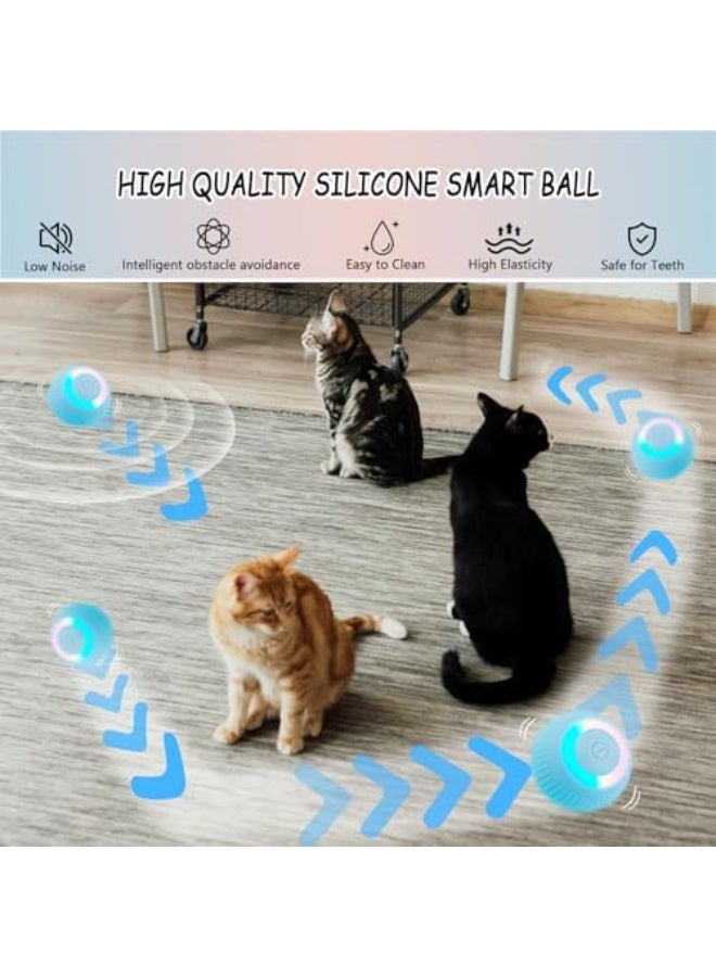 Queens Interactive Cat Toy Ball 2.0 Smart Automatic Rolling Toy Cat Ball Moving Self Indoor Playing Play Pet's with LED Lights Cat Toy Balls - Image 4